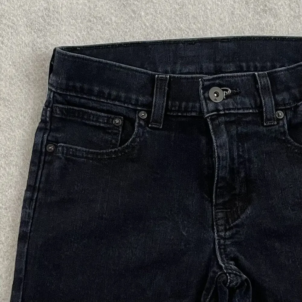 Quiksilver Jeans Womens Size 26 Black Straight Low Rise Dark Wash Denim